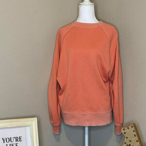 Aerie Orange distressed sweatshirt- size S